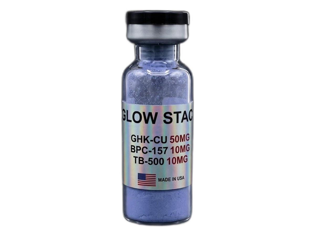 Glow Stack — GHK-Cu + BPC-157 + TB-500 70 mg total (50 / 10 / 10)